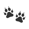 Paws icon. Footprint of unknown animal.